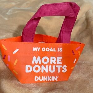 Limited Edition Dunkin' New Years 2026 Orange and Pink Mini Tote Bag